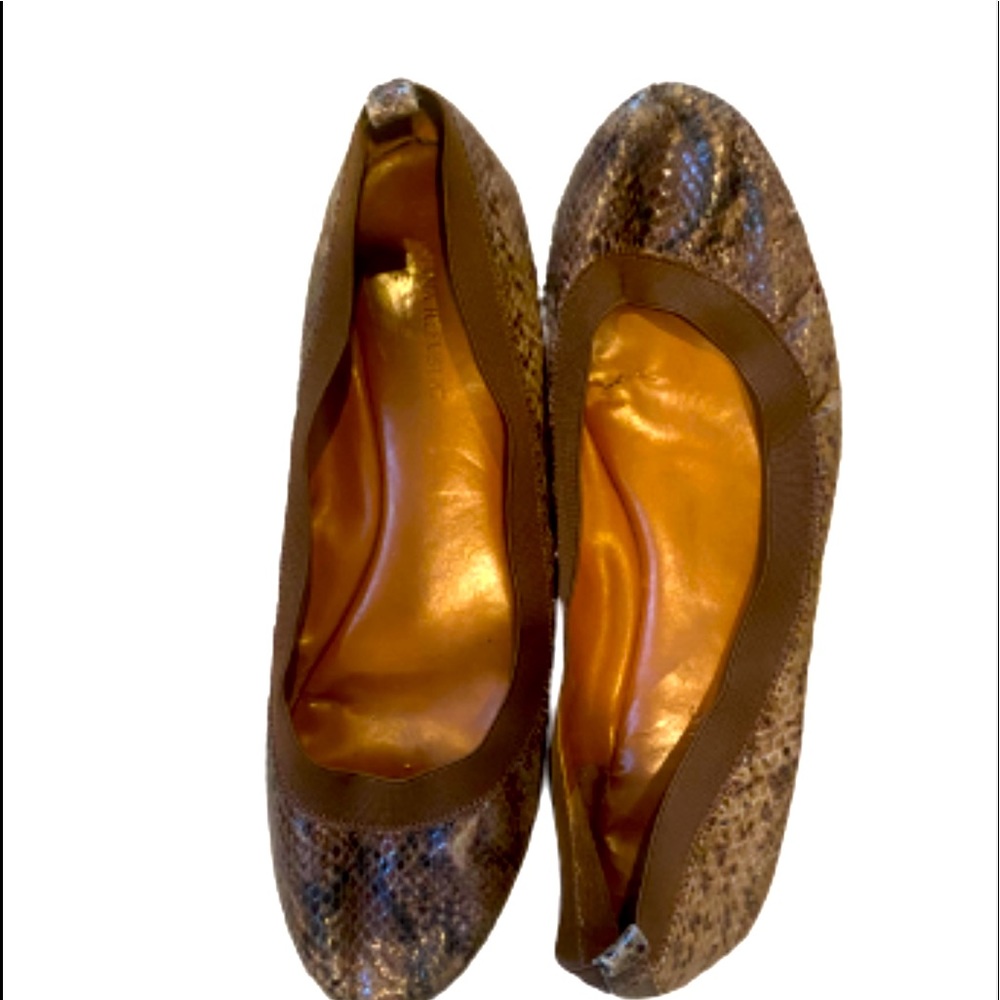 Banana Republic Ballet Flats Python Aida Leather … - image 3